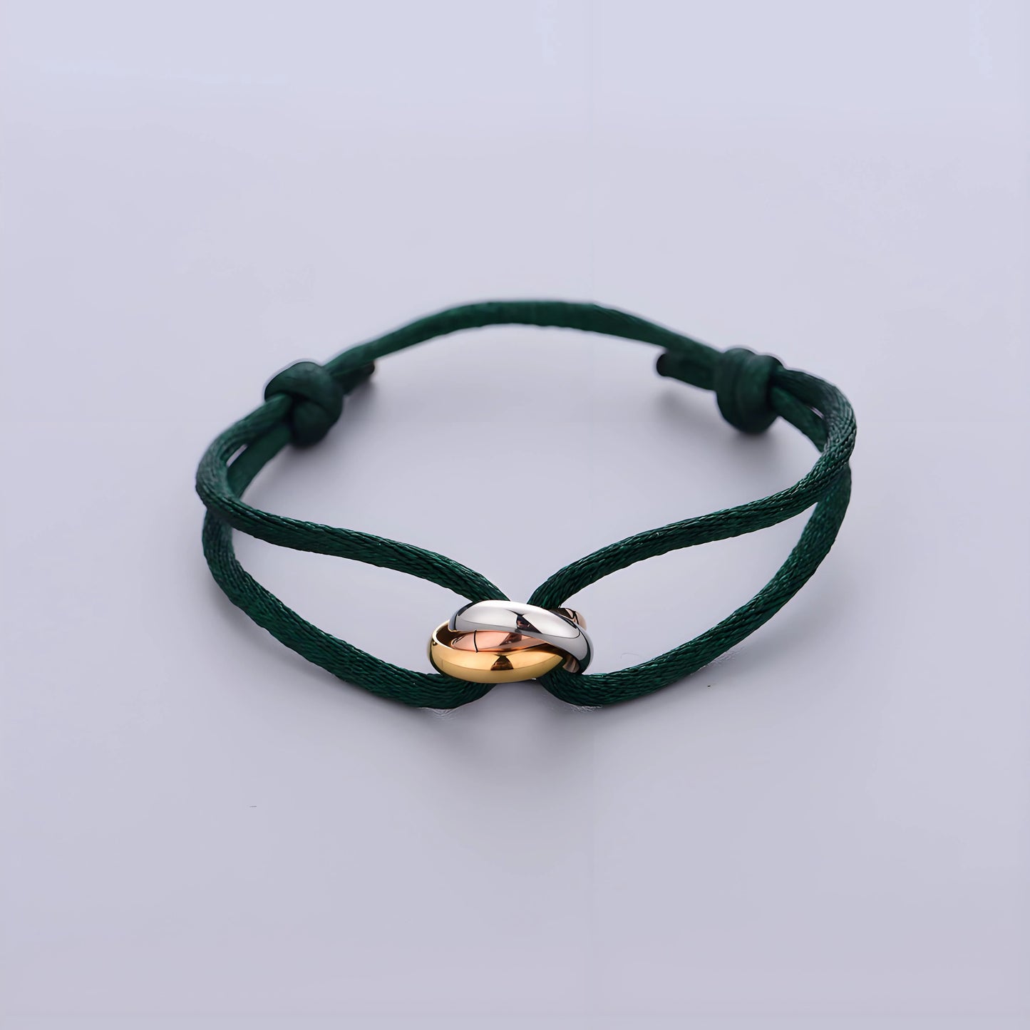 Trinity Bracelet Stainless Steel Circle Women's Bracelet Different Colors of Rope Classic Popular Tricolor GradientJewelry