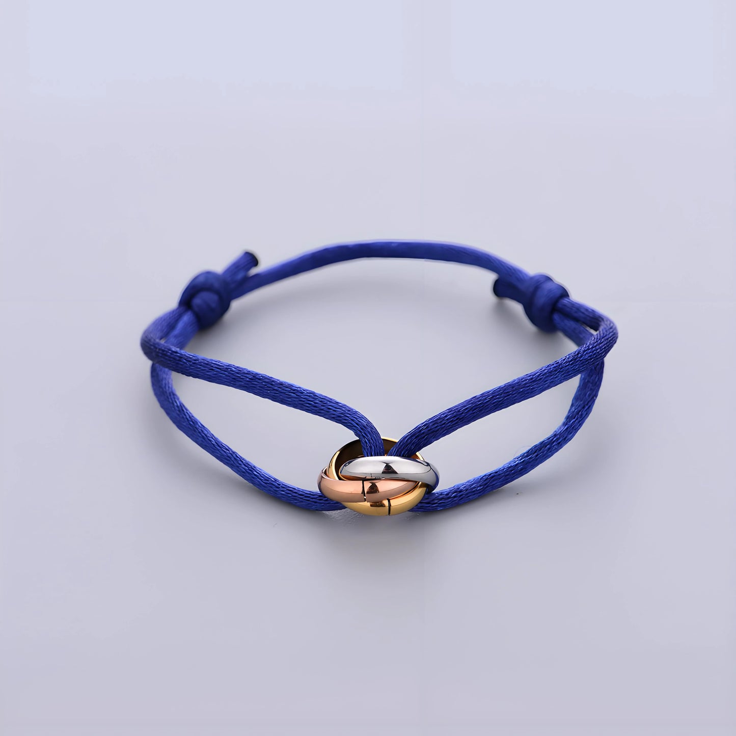 Trinity Bracelet Stainless Steel Circle Women's Bracelet Different Colors of Rope Classic Popular Tricolor GradientJewelry
